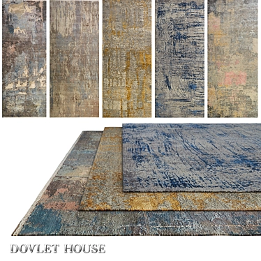 Title: DOVLET HOUSE Carpets Collection - 5 Pieces 3D model image 1 