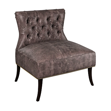 Domingo Mork Dark Gray Armchair: Classic Elegance 3D model image 1 