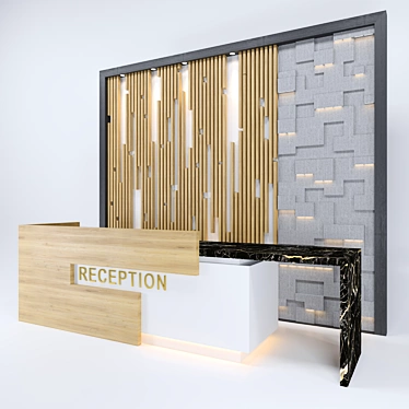 3D Reception Room Design 3D model image 1 