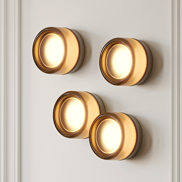 Sleek Dimple Smoke Sconce 3D model image 1 