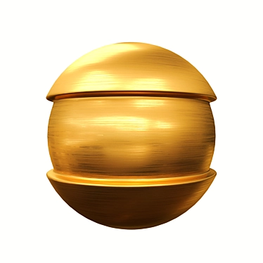 Elegant Brushed Gold Metal 3D model image 1 