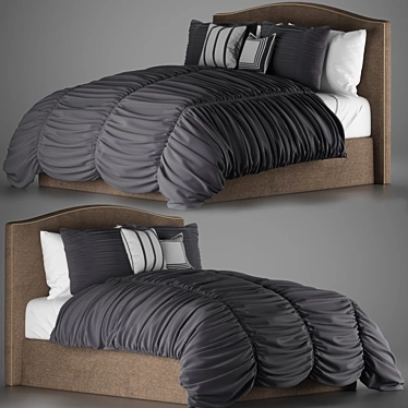 Madison Park Delancey 4-Piece Duvet Bed Set 3D model image 1 