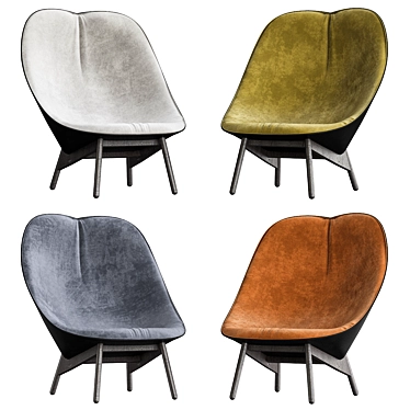 Sleek Black Oak Uchiwa Base 3D model image 1 