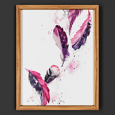 Wooden Frame Picture Art 3D model image 1 