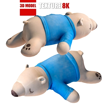 Polar Bear Toy: Detailed & Realistic | High resolution & Fast Render 3D model image 1 