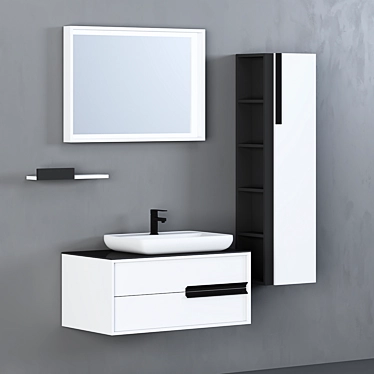 Modern Bathroom Cabinet Set | No. 062 3D model image 1 