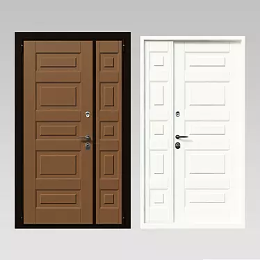 Thermowood Entry Doors 3D model image 1 