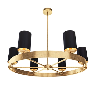 Elegant Country Chandelier - Customizable 3D model image 1 