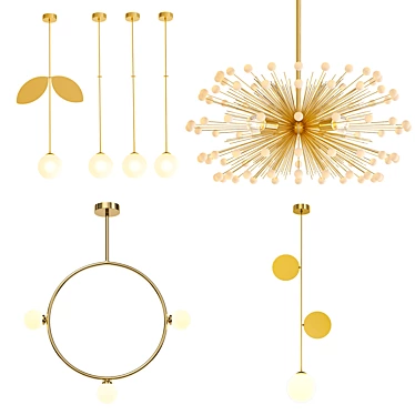 Modern Chandelier Collection 3D model image 1 