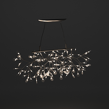 Sleek Crystal Pendant Lamp 3D model image 1 