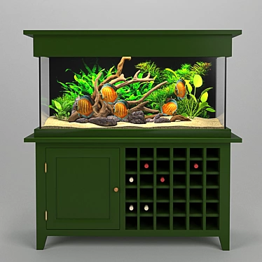 Title: Rustic Aquarium Bar 3D model image 1 