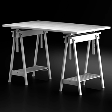 Adjustable Height Computer Desk 3D model image 1 