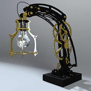 Rare Steampunk Decor Lamp 3D model image 1 