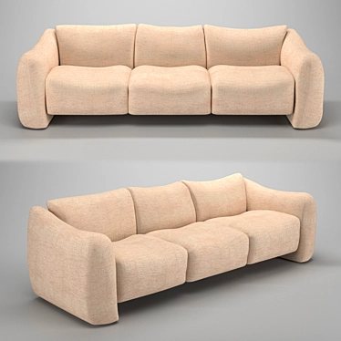 Modern Verge Sofa: Kelly Wearler's Inspired Design 3D model image 1 