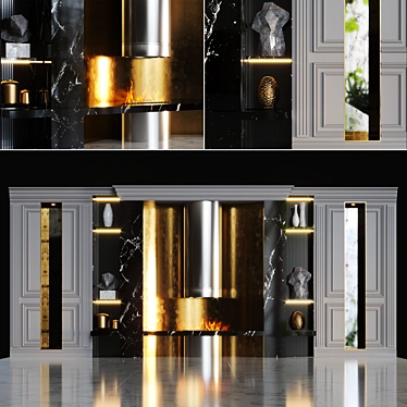 Fireplace_2: Stylish and Functional Warmth 3D model image 1 