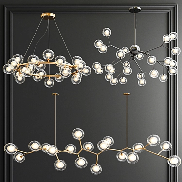 Ethereal Bubble Branch Chandelier 3D model image 1 