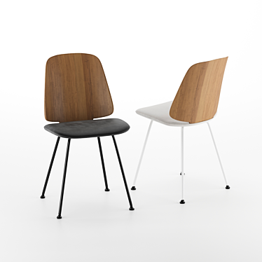 Modern Zanotta June Chairs 3D model image 1 