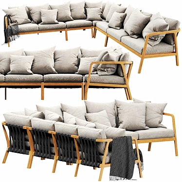 Modern Skyline Flexx Sectional: Versatile, Stylish, and Comfortable 3D model image 1 