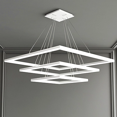 MADEM Modern Square Chandelier 3D model image 1 