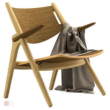 Carhansen CH28T Lounge Chair - Compact and Stylish 3D model image 1 