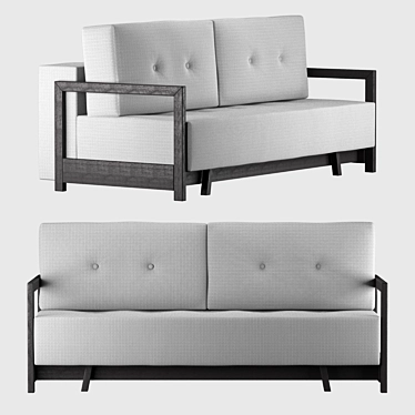 Modern Minimalist Sofa 3D model image 1 