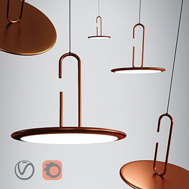 Modern CLIP Pendant Lamp 3D model image 1 