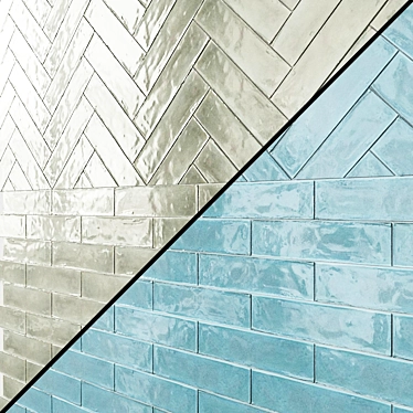 Opal 30x7.5 Glossy Ceramic Tiles 3D model image 1 