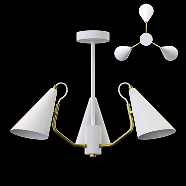 Modern Conical Pendant Lamp 3D model image 1 