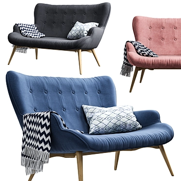 Jysk PETERSBORG Sofa: Stylish and Comfortable 3D model image 1 