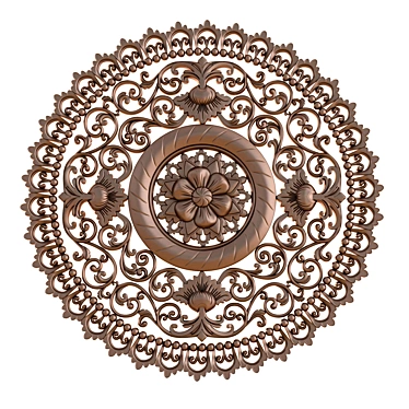 Elegant Rosette: Enhance Your Decor 3D model image 1 