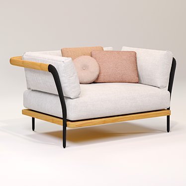 Manutti Flex Armchair: Stylish Outdoor Seating 3D model image 1 