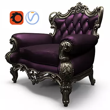 Luxury Royal Classic Armchair 3D model image 1 