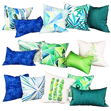 Watercolor2 Pillow Set 3D model image 1 