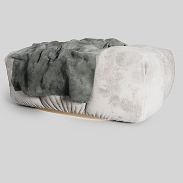 Soft pouf with drapery