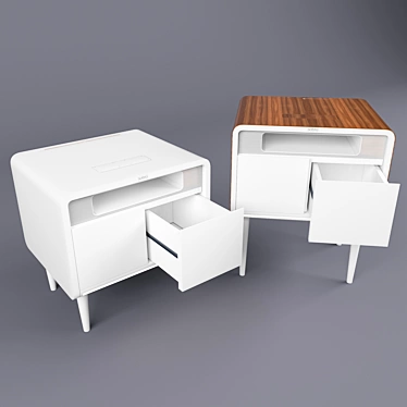 Sobro Smart Side Table: Stylish Functionality 3D model image 1 