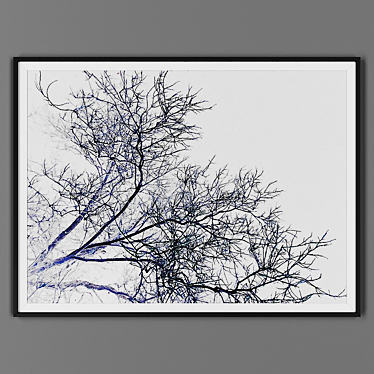 Elegant Black Framed Art 3D model image 1 