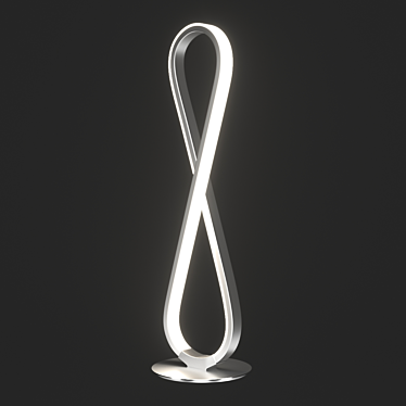 BUCLE 5984 OM Silver/Chrome Table Lamp 3D model image 1 