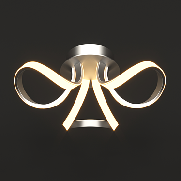 KNOT LED Ceiling Lamp: Modern Chrome and White Design 3D model image 1 