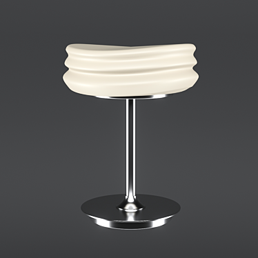 MEDITERRANEO 3627 OM Table Lamp - Opal Glass + Chrome Finish 3D model image 1 