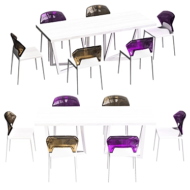 4union Dining Set: Stylish and Functional 3D model image 1 