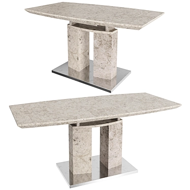 Sleek Monte Dining Table 3D model image 1 