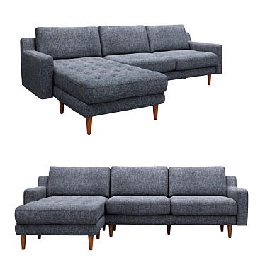 Modern Comfort: Modsy Corner Sofa by Normod 3D model image 1 