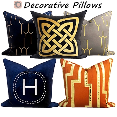 Decorative Pillow Set - Elegant Home Accent 3D model image 1 