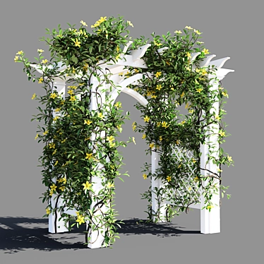 Hibbertia Scandens Metal Gate 3D model image 1 