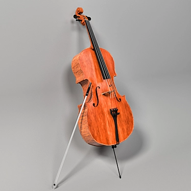 Pristine PBR Cello Set 3D model image 1 