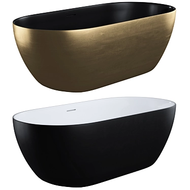 Riho Bilbao Oval Freestanding Bathtub 3D model image 1 