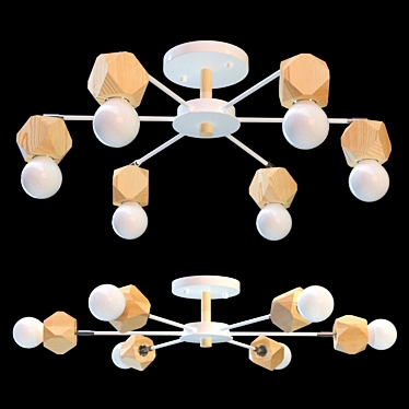 Scandinavian Style Polygon Chandelier 3D model image 1 