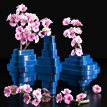 Sakura Dreams Vases 3D model image 1 