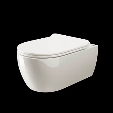 Moderno Wall-Hung Toilet: Sleek and Stylish 3D model image 1 