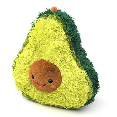 Adorable Plush Avocado Toy 3D model image 1 